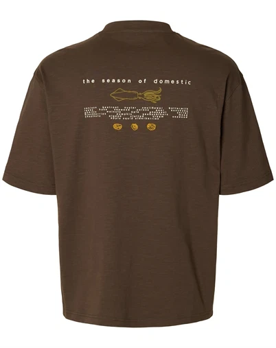 Selected - SLMDomestic Relaxdiesel T-Shirt - Turkish Coffee